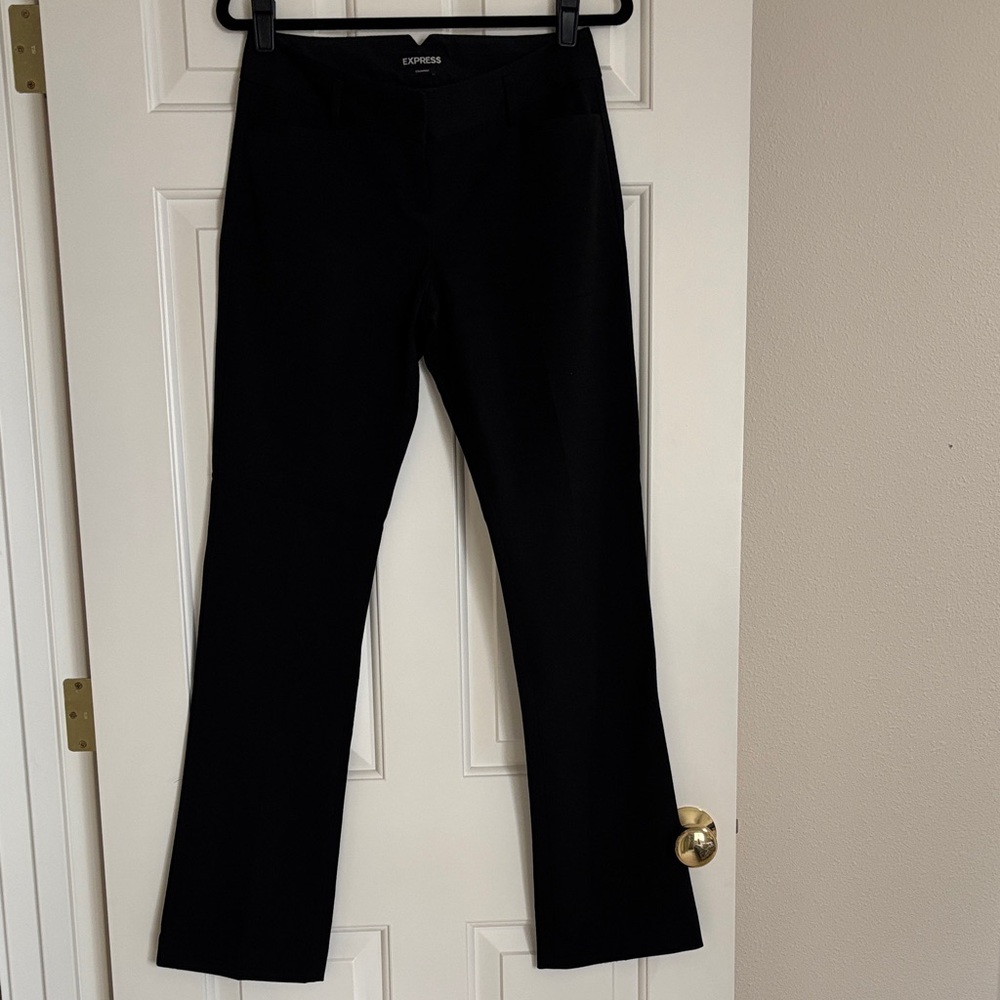 👩‍💼Express Women's Columist Black Straight- bootcut Leg Dress Pants size 2